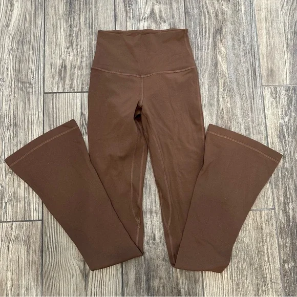Lululemon Align High Rise Mini Flared Brown Athletic Bottoms - Picture 3 of 5